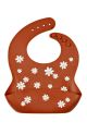 Loulou Lollipop Silicone Bib - Daisy Honey Brown