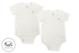 Nest Designs Basics Organic Cotton Kimono Ribbed Short Sleeve Onesie (2 Pack) - White 0-3M