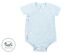 Nest Designs Basics Bamboo Cotton Kimono Short Sleeve Onesie - Mist 3-6M