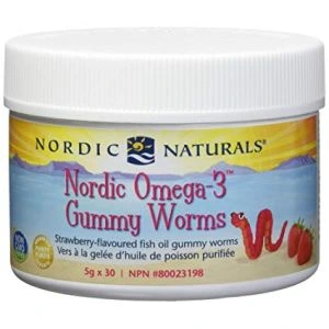 Nordic Naturals 挪威小鱼 Omega-3 治疗蠕虫橡皮软糖（草莓味）