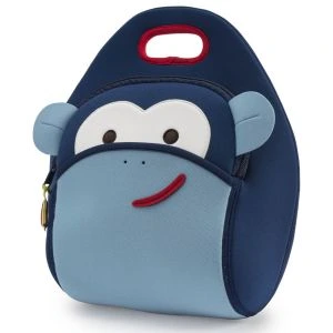 DabbaWalla Machine Washable Insulated Lunch Bag - Blue Monkey