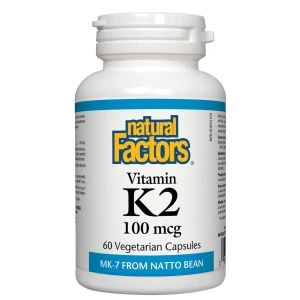 Natural Factors 维生素 K2 100mcg 60 粒素食胶囊